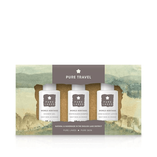 Pure Travel Gift Set. Shower Gel, Silken Shampoo, Hand &amp; Body Lotion 3 x 100ml